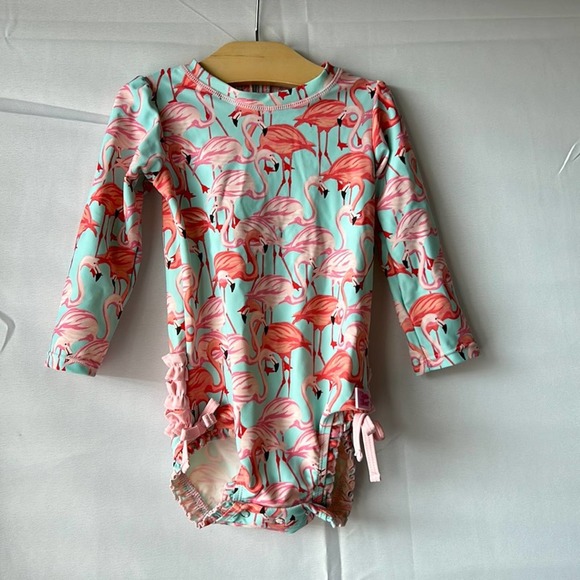 Ruffle Butts Other - NWOT Ruffle Butts Flamingo LS Swimsuit